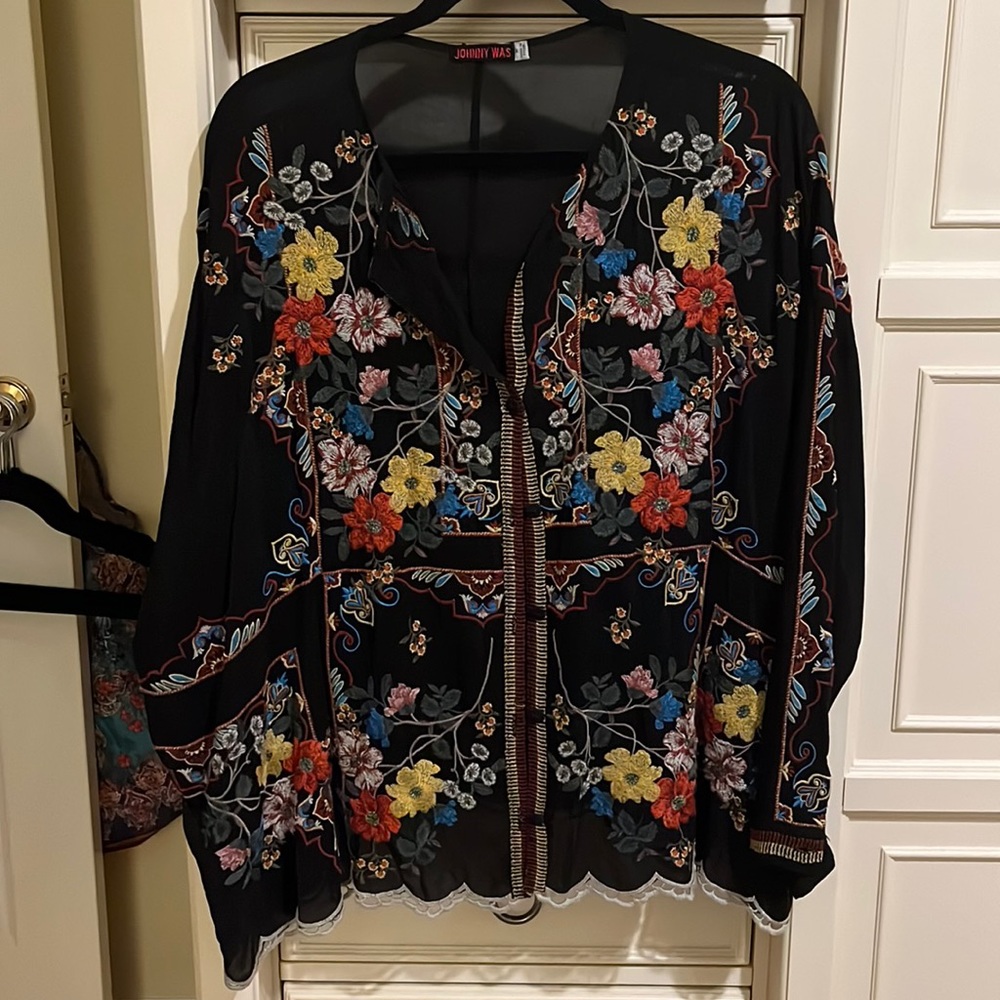 Johnny Was Button down blouse size medium